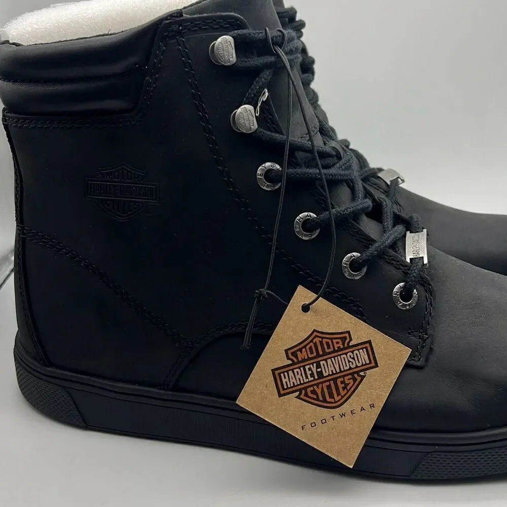 Harley Davidson Watkins Black Leather Motorcycle riding Boot D93758 NWB Men 11.5